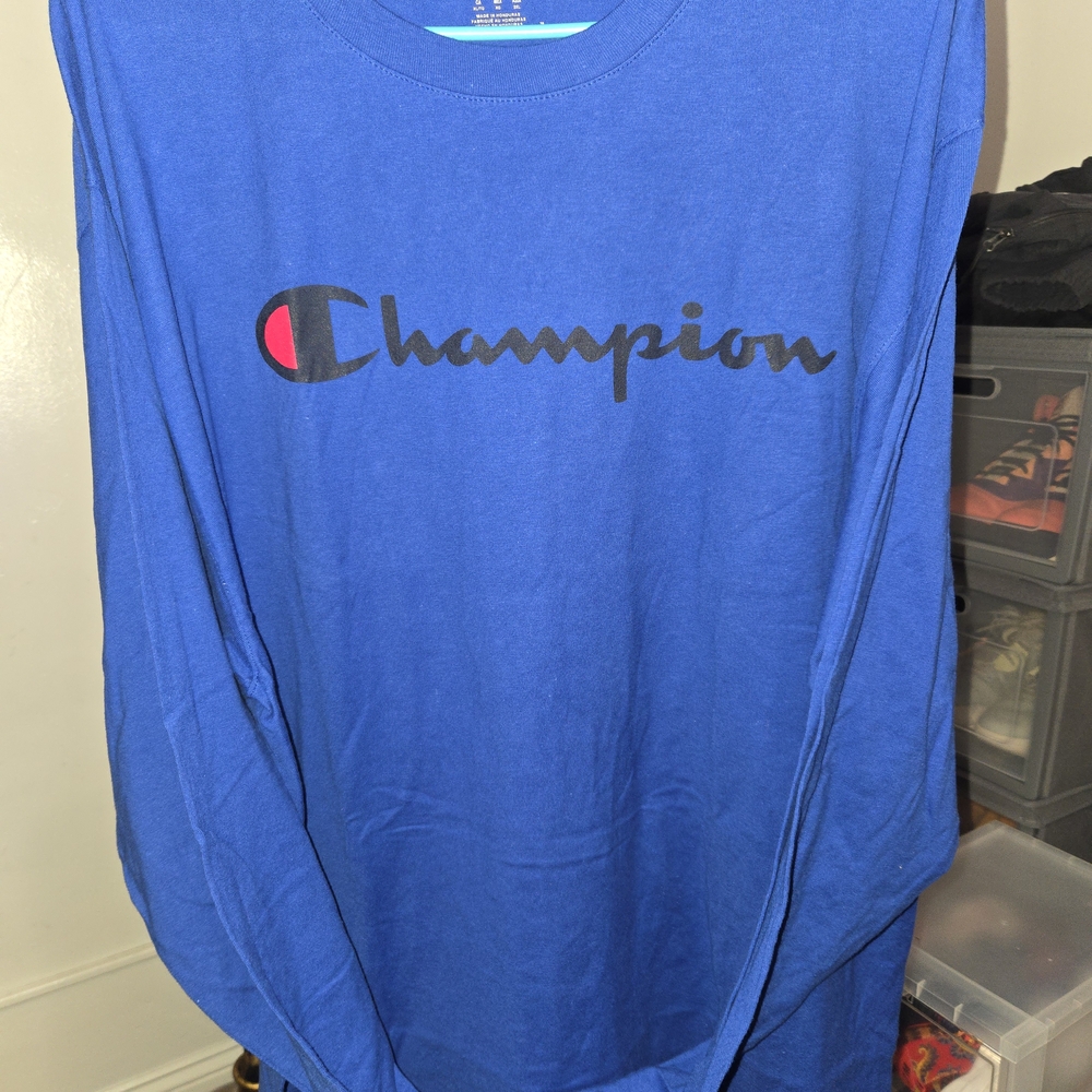 Champion Blue Long Sleeve Tee
